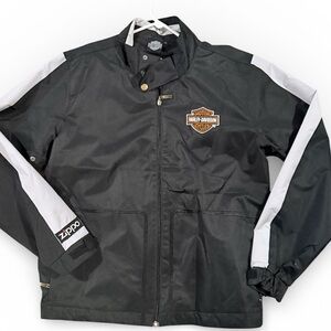 Harley-Davidson Zippo Black and Gray Windbreaker Mens size L